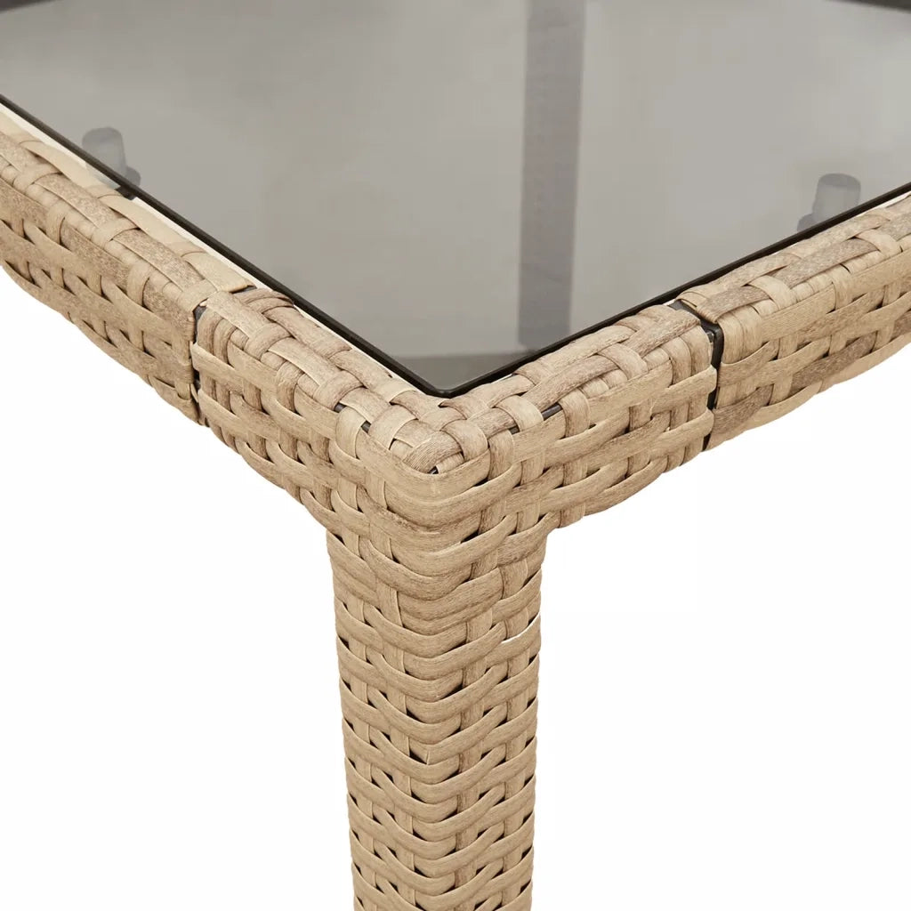 Set da Pranzo da Giardino 9 pz con Cuscini Polyrattan e Vetro 3278593