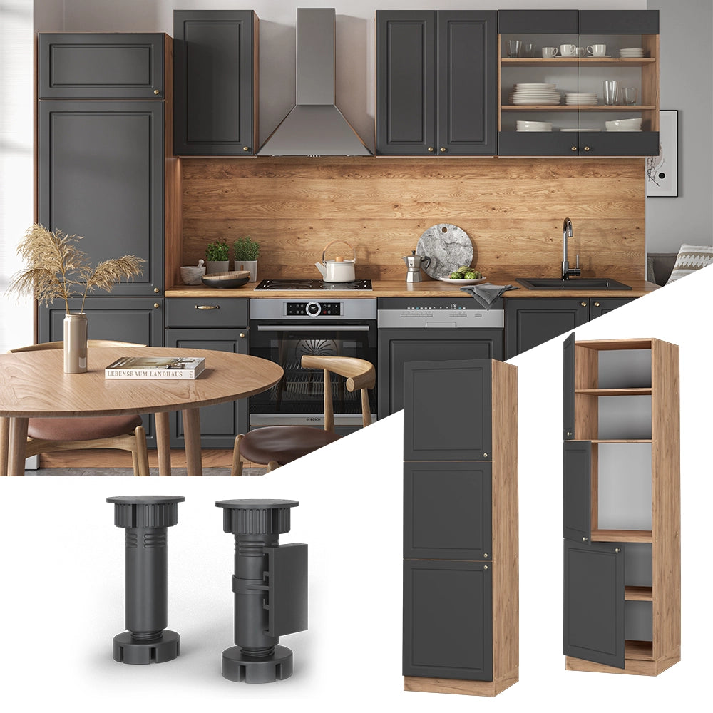 Vicco Mobile per forno da incasso Antracite-oro 60 cm