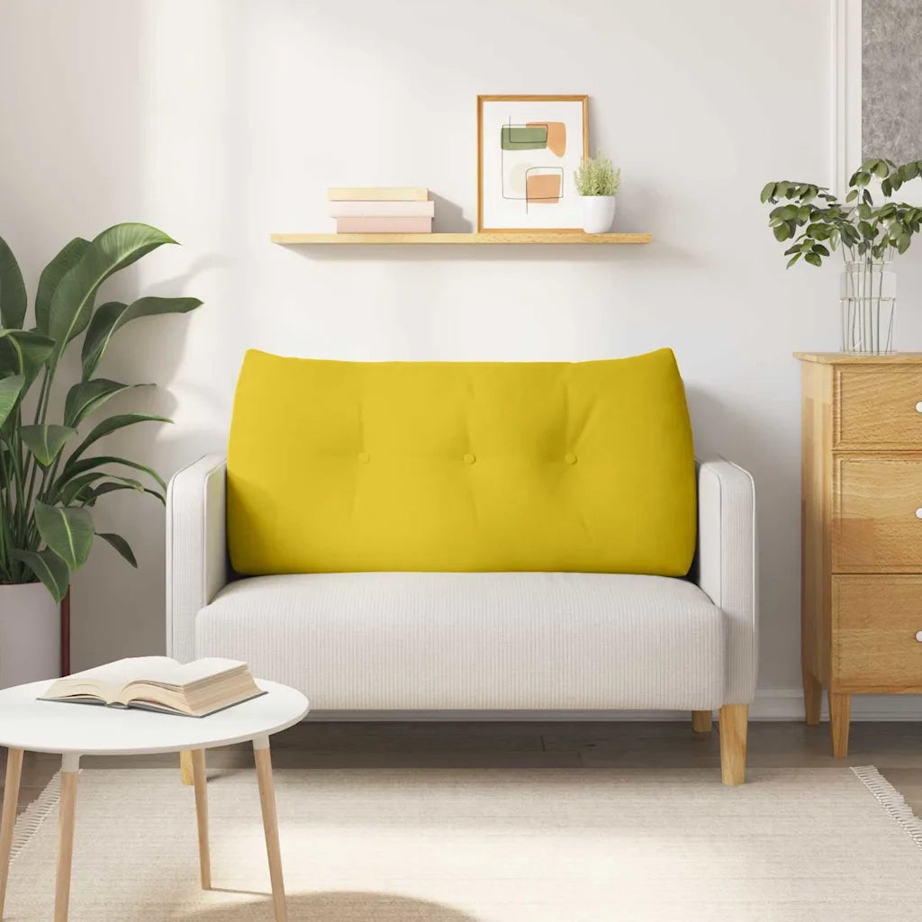 Cuscino per Schiena | Cuscino dorsale Giallo 120 x 24 x 50 cm Velluto