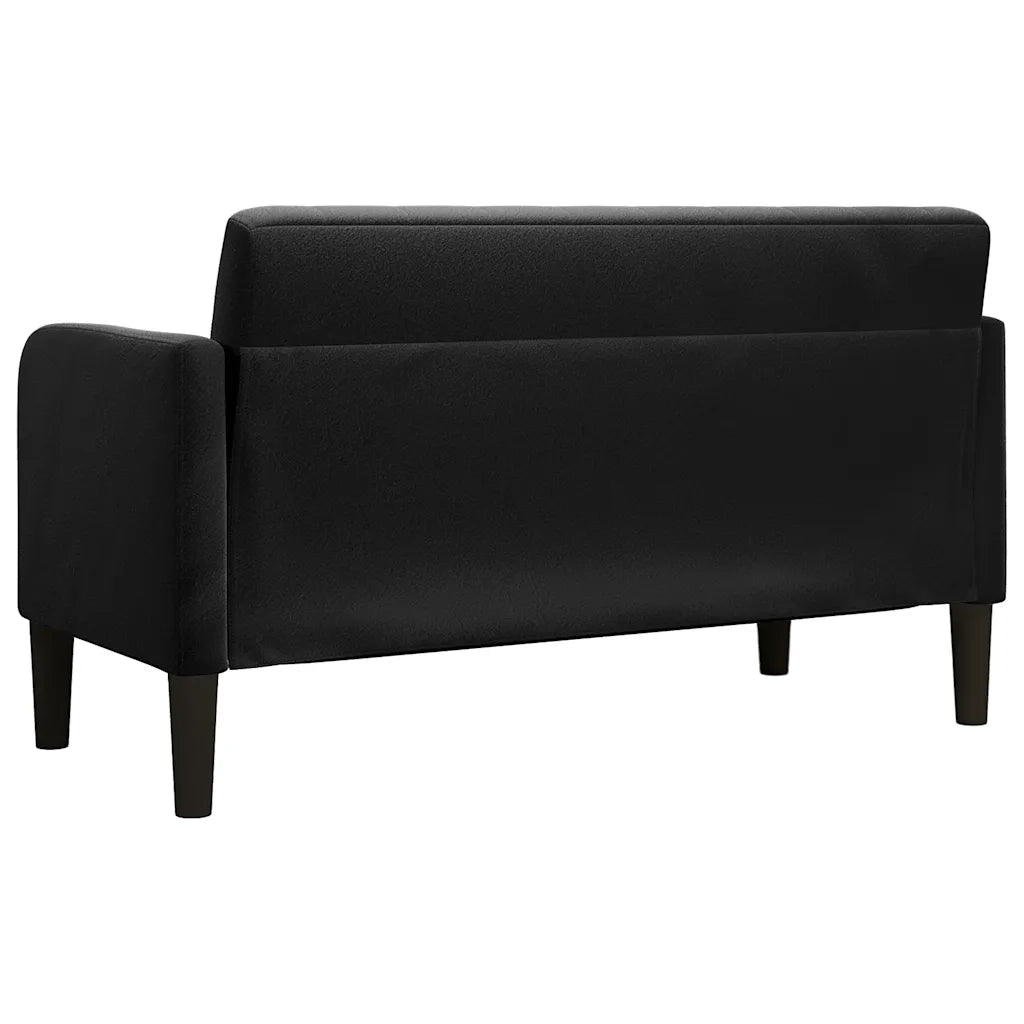 Divano Divanetto-Sofa Nero 109 cm in Velluto