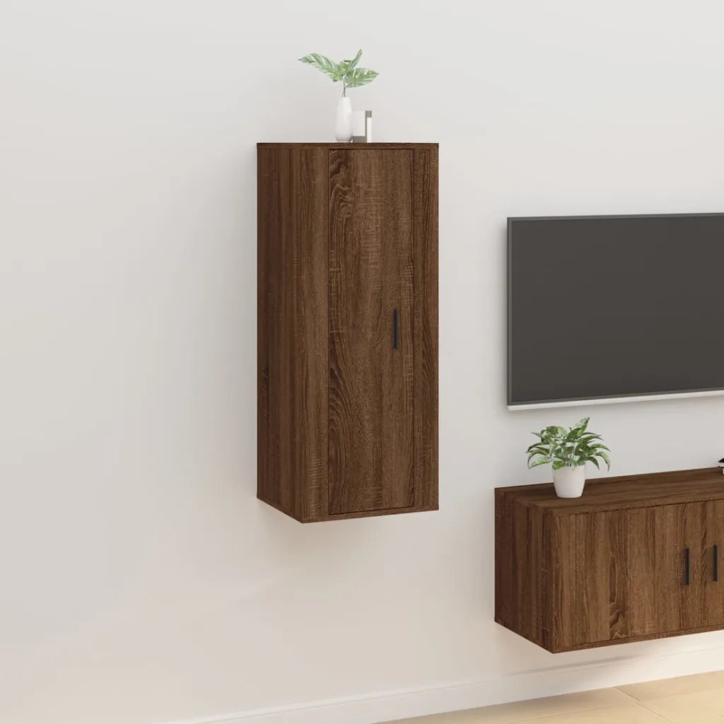 Mobile Porta TV a Parete Rovere Marrone 40x34,5x100 cm 816687