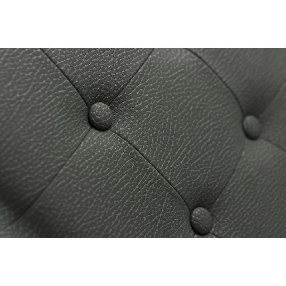 POUF CONTENITORE IN ECOPELLE 38 X 37 X 37 CM NERO