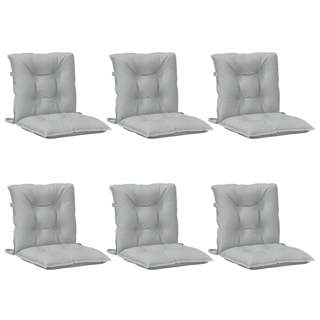 Cuscini Sedia Schiena Bassa 4 pz Grigio Mélange 100x50x7 cm 4002381