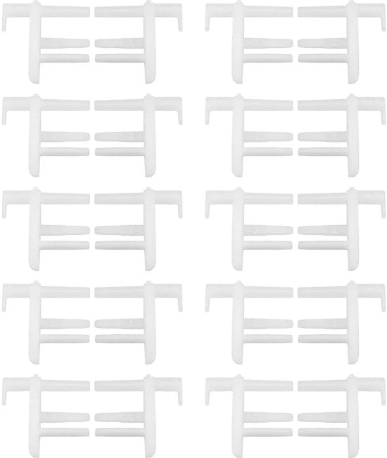 Accessori per veneziane - 20 pezzi - SE910411 Modello - 28x26mm - Bianco - ABS - Sostituzione per clip rotte - Accessori per veneziane