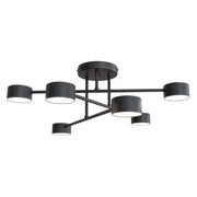 Plafoniera minimal nera in metallo HALO Emibig 6xGX53 8W