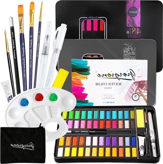 Set di Aquarello Professionale - 48 Colori Vividi