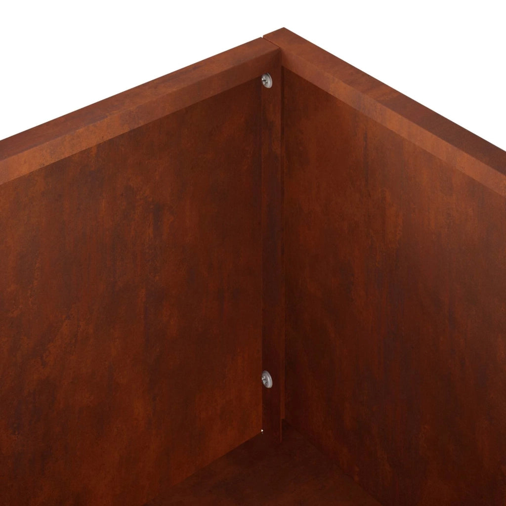 Vaso da giardino 2 pz Ruggine 100 x 30 x 49 cm Acciaio Corten 8005875