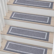 Set di tappeti di arresto per 4 pezzi, antiscivolo, per interni ed esterni, 70 x 22 cm, lavabile in lavatrice, 100% poliestere con tappeto TPE, grigio