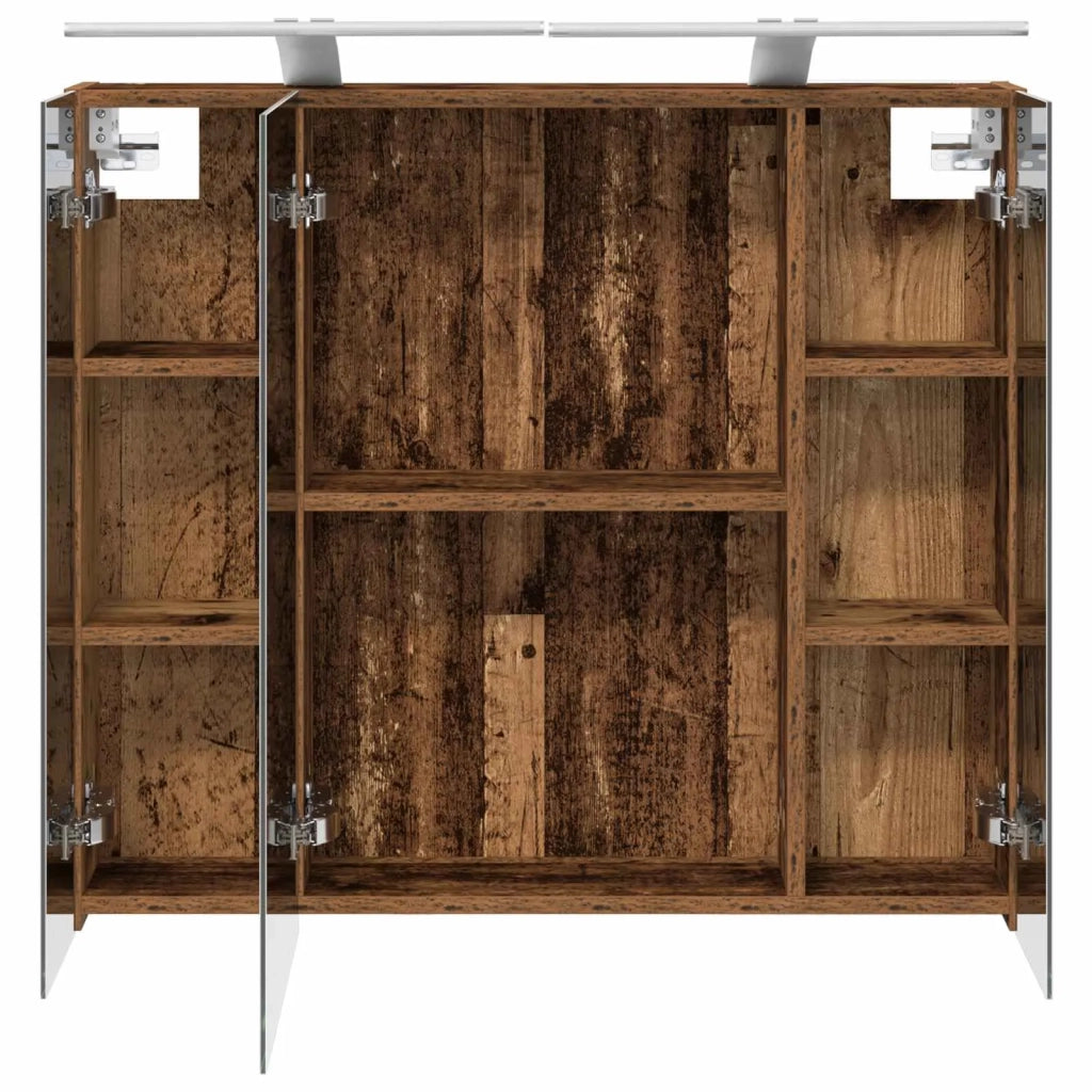 Mobiletto per specchio da bagno Legno vecchio 80 x 14.5 x 70 cm 889117