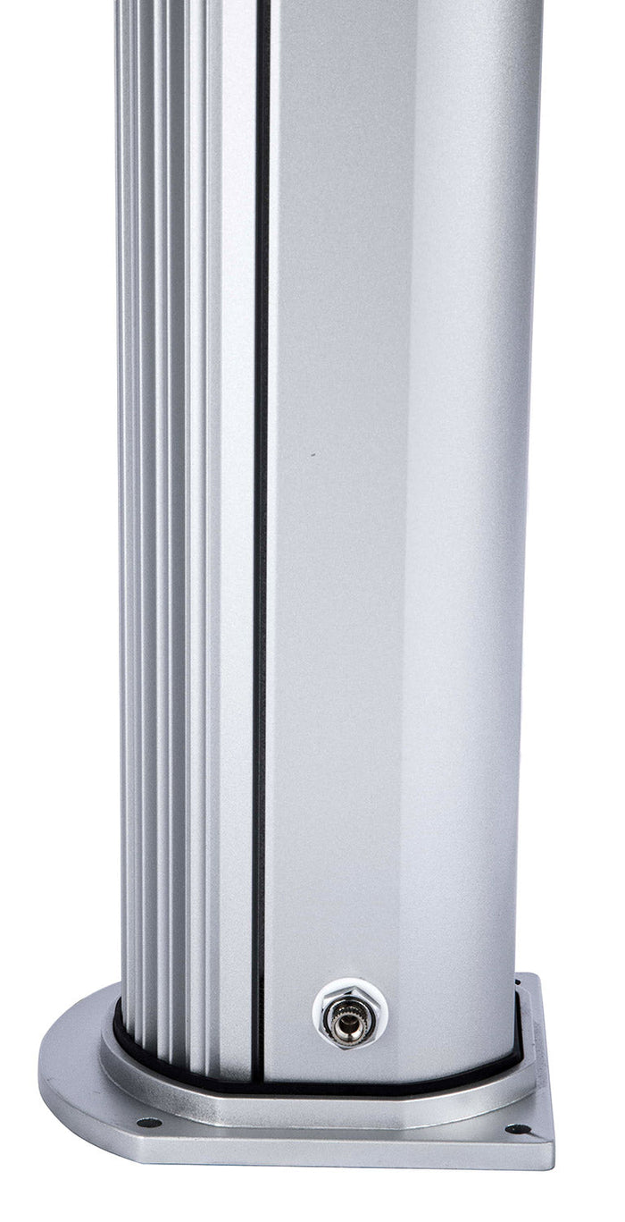 Mini Doccia Solare da Giardino 20L Miscelatore Lavapiedi e Doccetta Grigio Metallizzato