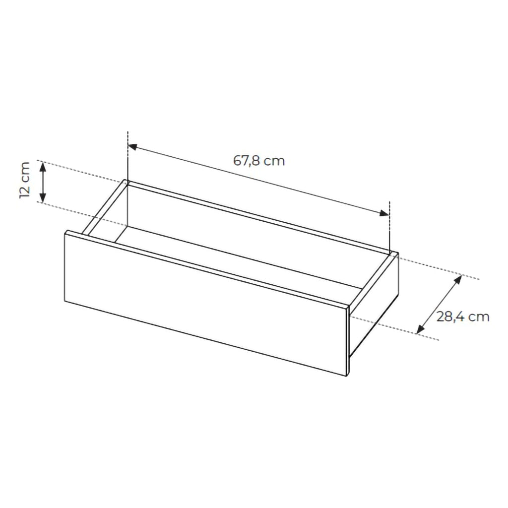 Madia Haleli, Credenza 3 Cassetti, 176x40x83h cm Marrone Chiaro