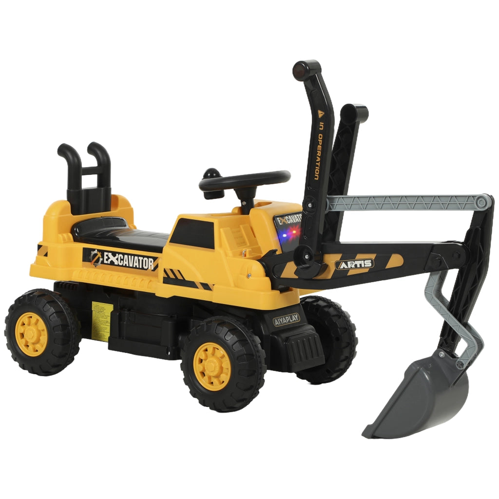 Trattore Giocattolo con Paletta ¨C zephmum ¨C Giallo per Bambini 1.5-3 Anni
