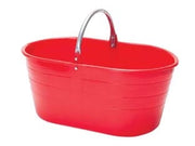 CESTA OVALE PER RACCOLTA MANICO METALLO LT.25- - capacitÃE lt.25, cm.57x37x25h. - 5 pezzi STEFANPLAST