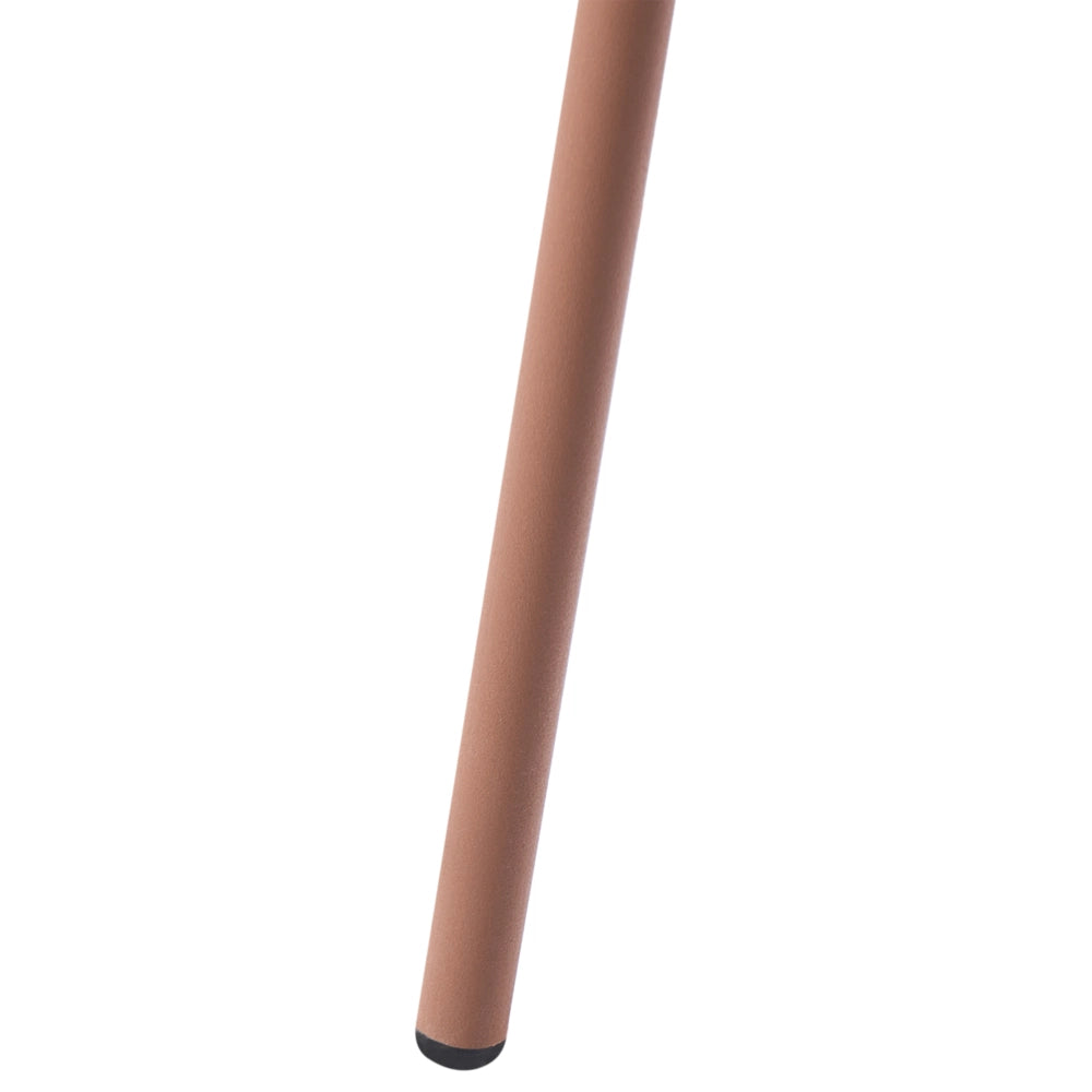 Set di 2 sedie da giardino con seduta in plastica e gambe in metallo beige e marrone resistenti alle intemperie moderne