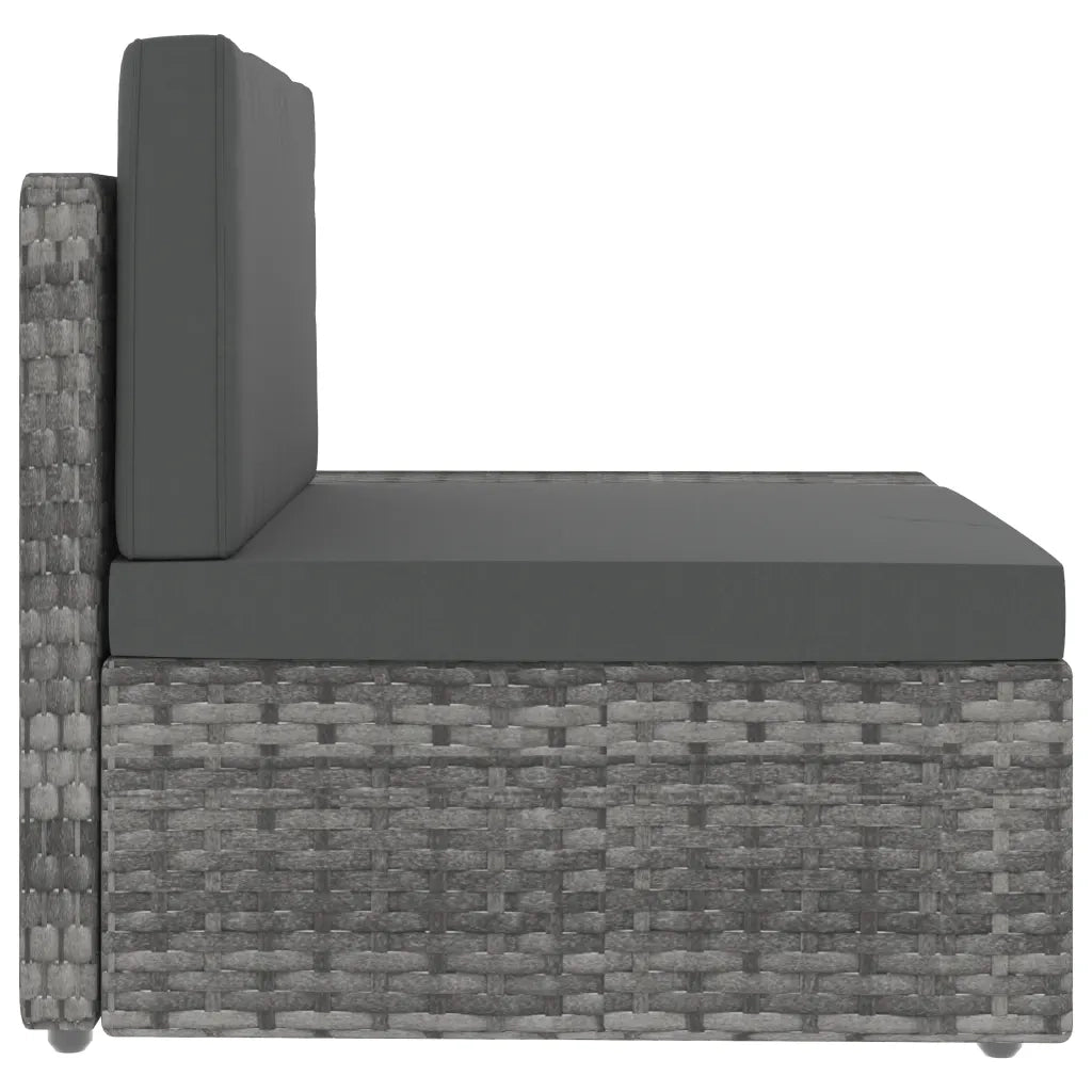 Set Divani da Giardino 4 pz in Polyrattan Grigio 3054605