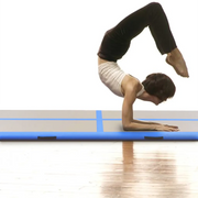 Tappetino Ginnastica Gonfiabile con Pompa 300x100x10 cm PVC Blu CFW4440982