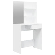 Toeletta | Tavolo da Trucco con Specchio Bianco 74,5x40x141 cm