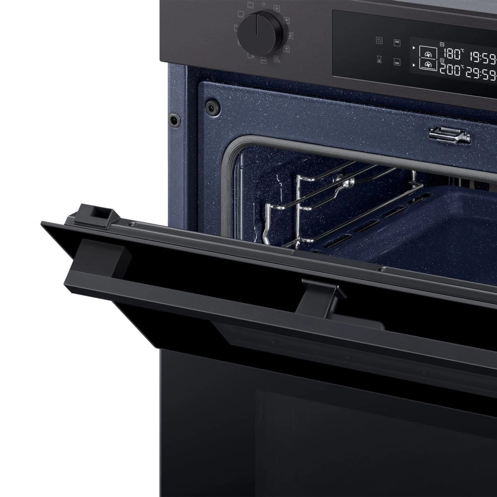 Samsung NV7B4540VBB Forno Elettrico Multifunzione con Grill da incasso a Vapore Capacita' 76 Litri Dual Cook Flex Classe Enertgetica A Wi-Fi 59,5 cm Nero