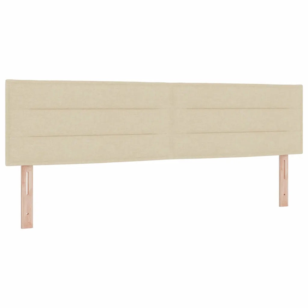 Letto a molle con materasso Crema 180 x 200 cm Tessuto 3339980