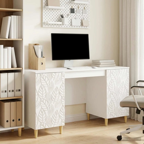 Scrivania Bianco Lucido Legno ingegnerizzato 142,5 x 50 x 75 cm 3414616