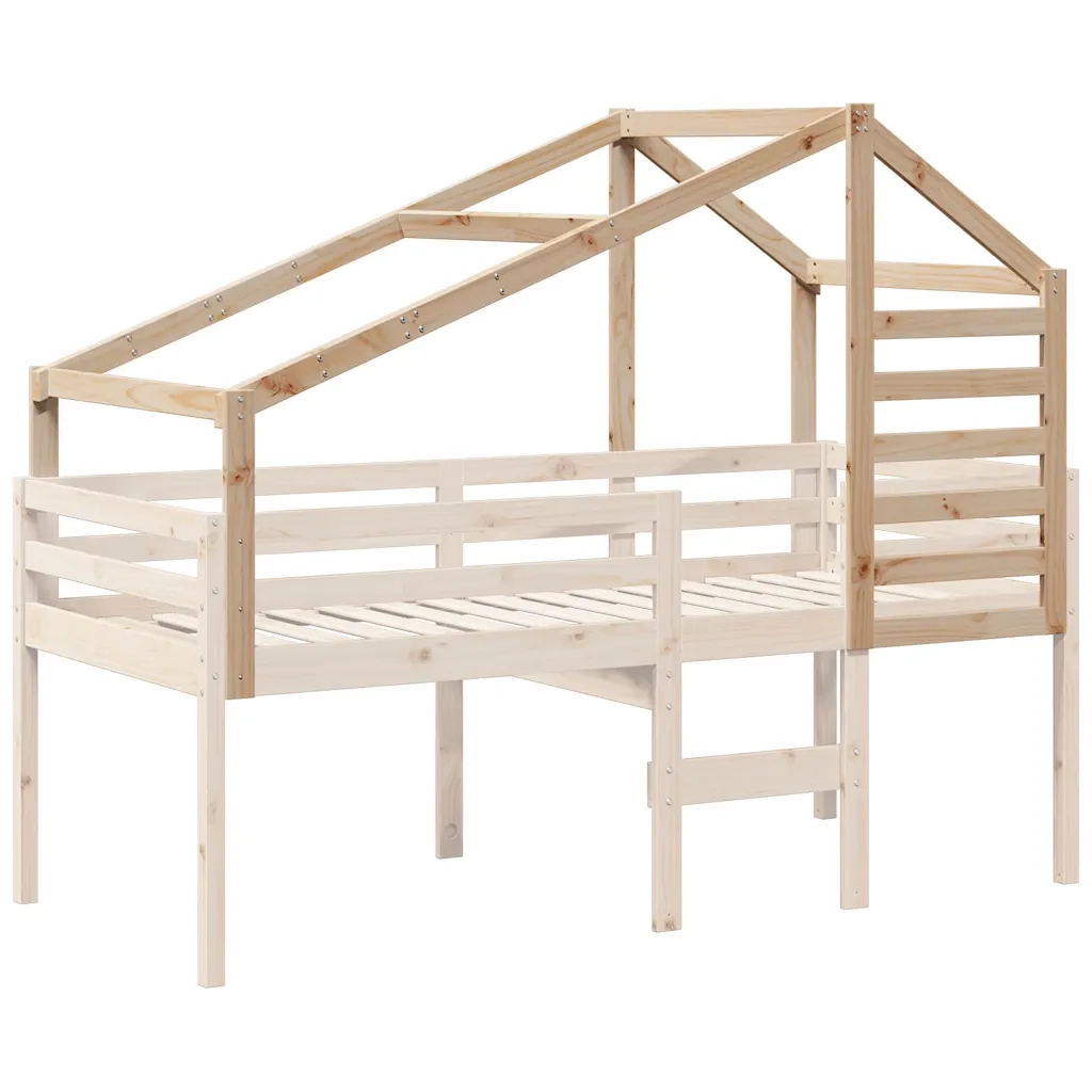 Tetto per Letto Bambini 188x97x113 cm in Legno Massello di Pino