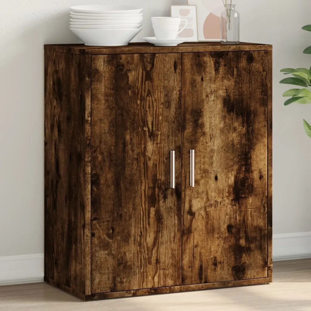 Credenza-Buffet-Armadio da cucina Rovere Fumo 60x31x70 cm in Legno Multistrato 944258