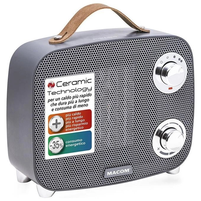 Macom Enjoy & Relax MINIMAX Interno Grigio 1500 W Riscaldatore ambiente elettrico con ventilatore