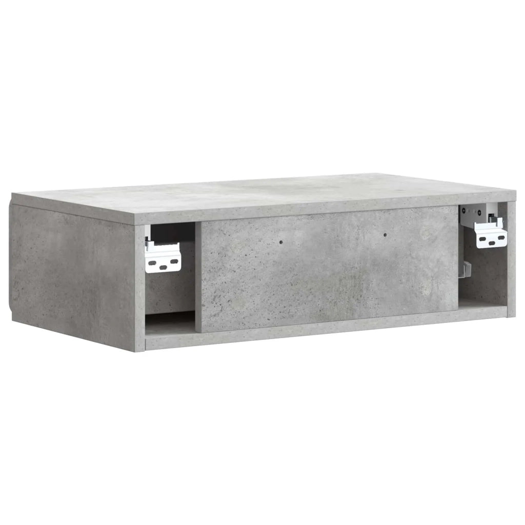 Tavolino da Parete Laterale Grigio Cemento 59 x 34,5 x 17 cm 898318