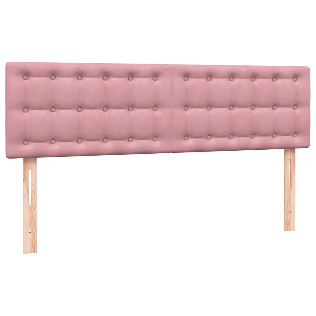 Giroletto a Molle con Materasso Rosa 160x210 cm in Velluto 3316604