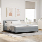 Letto a molle con materasso Grigio chiaro 180 x 200 cm Tessuto 3338783