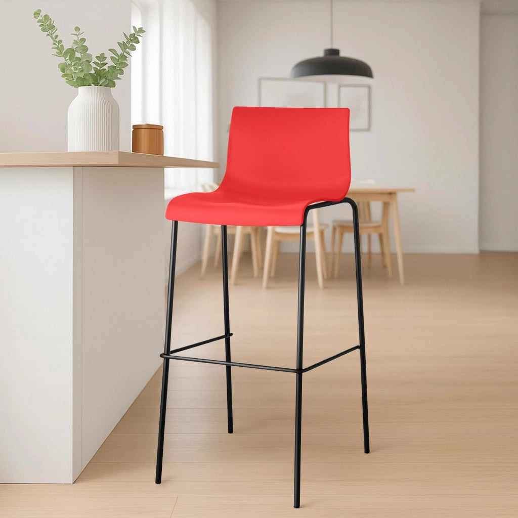 Sgabello da bar Hoover struttura a 4 piedi nero 5