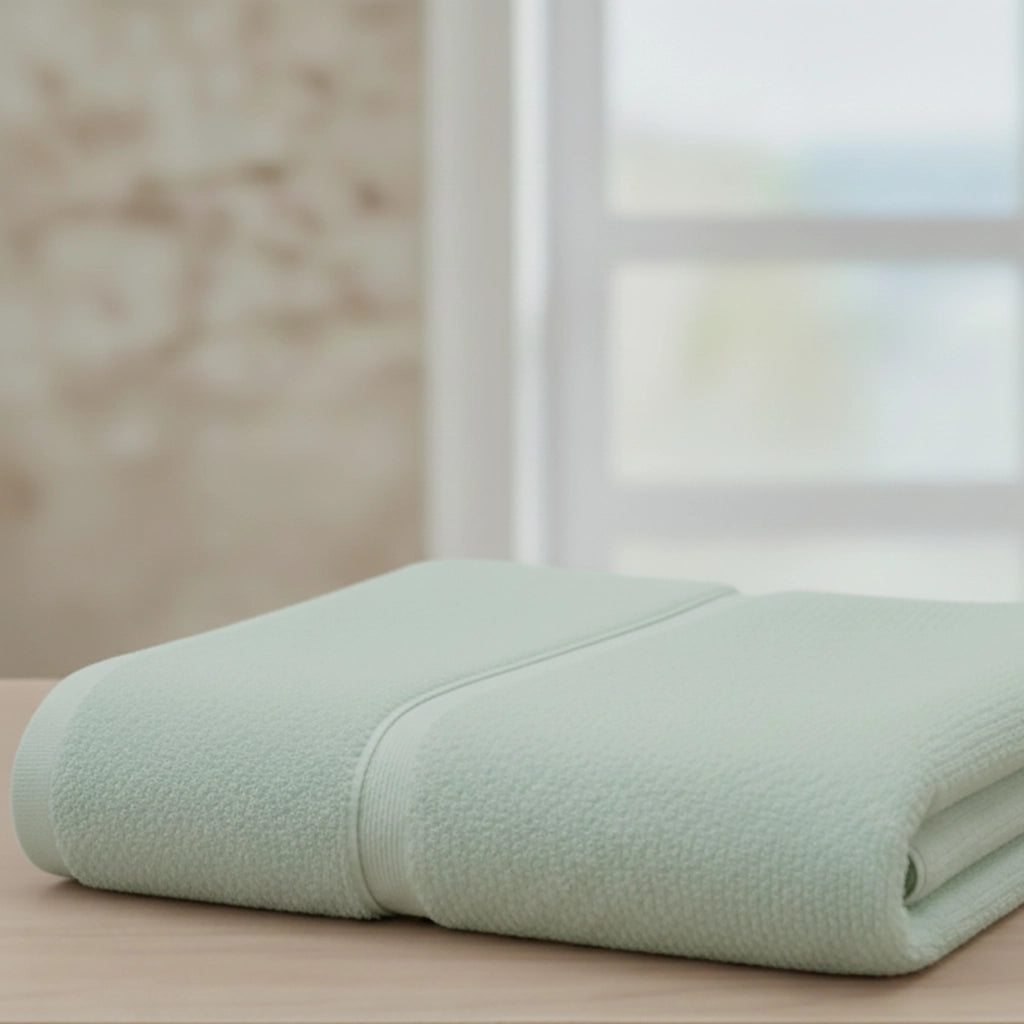 Sanaza, Telo Bagno Sfumatura Colore Struttura Menta, Verde Menta