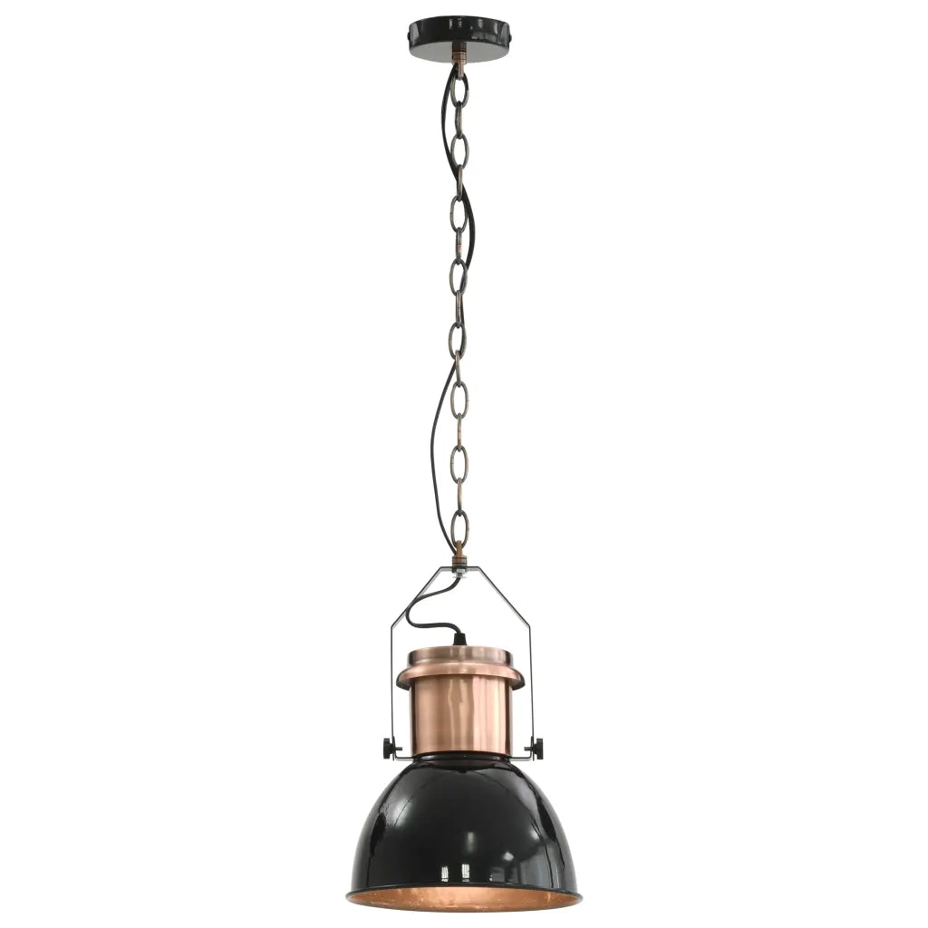 Set di 2 moderne plafoniere rotonde 23 x 36 cm design elegante per ufficio o soggiorno in metallo nero 02_0045976