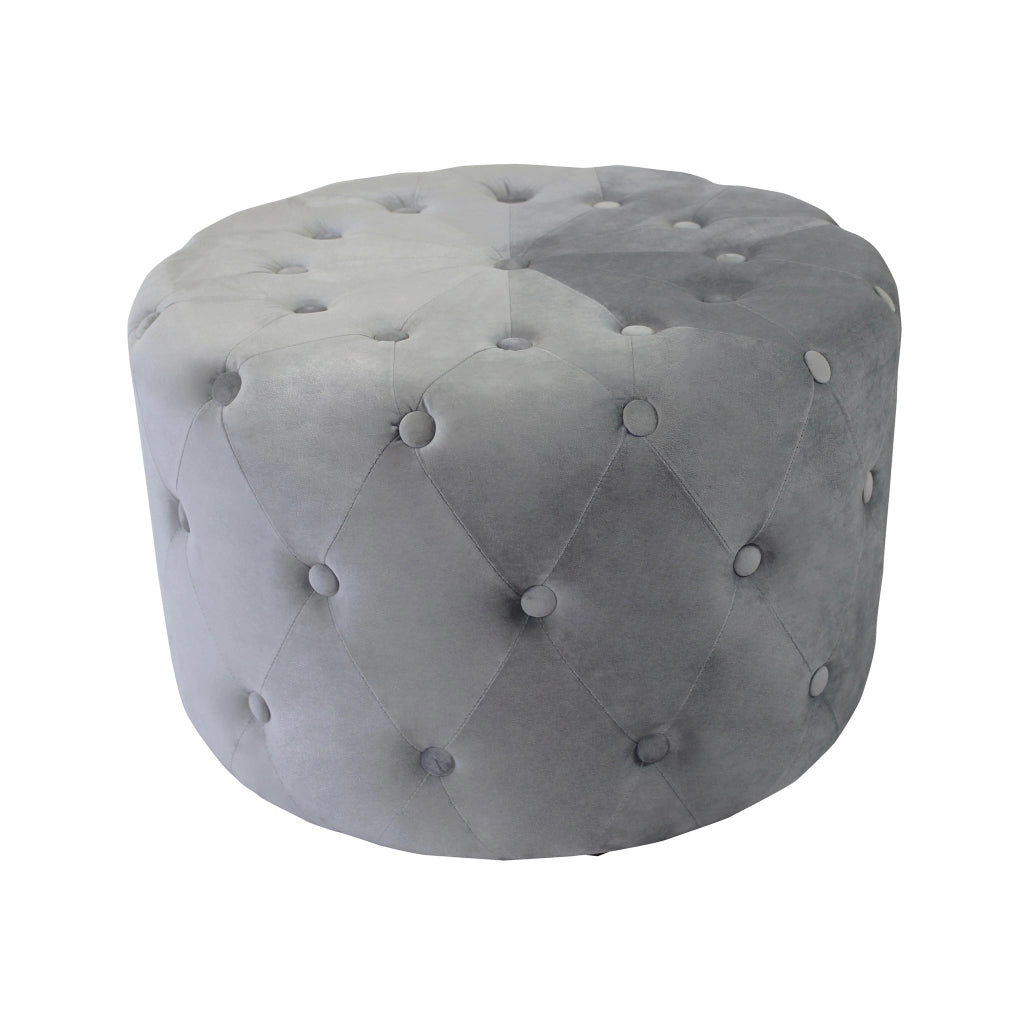 Pouf contenitore rotondo in velluto -  PASCAL