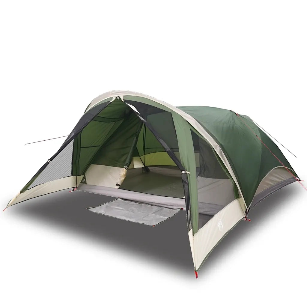 Tenda Familiare Cabina per 6 Persone-Tenda da campeggio Verde Impermeabile 142557