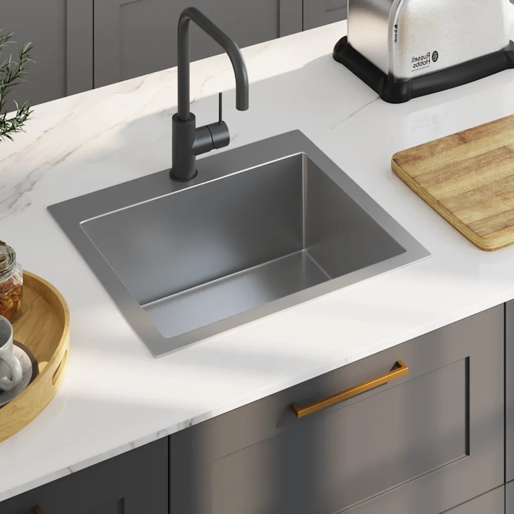 Lavello da Cucina Lavorato a Mano in Acciaio Inoxcod mxl 127106
