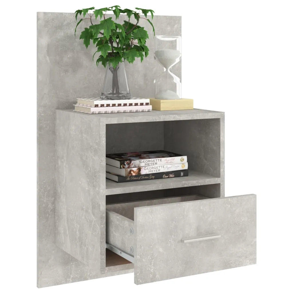 Comodino a Muro Grigio Cemento cod mxl 30262