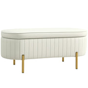Letto contenitore con cassetti ¨C zephmum ¨C velluto crema 160x200 cm