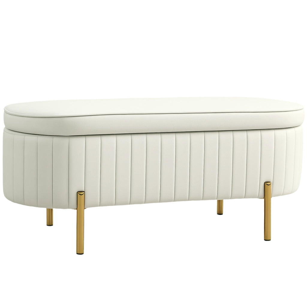 Letto contenitore con cassetti ¨C zephmum ¨C velluto crema 160x200 cm