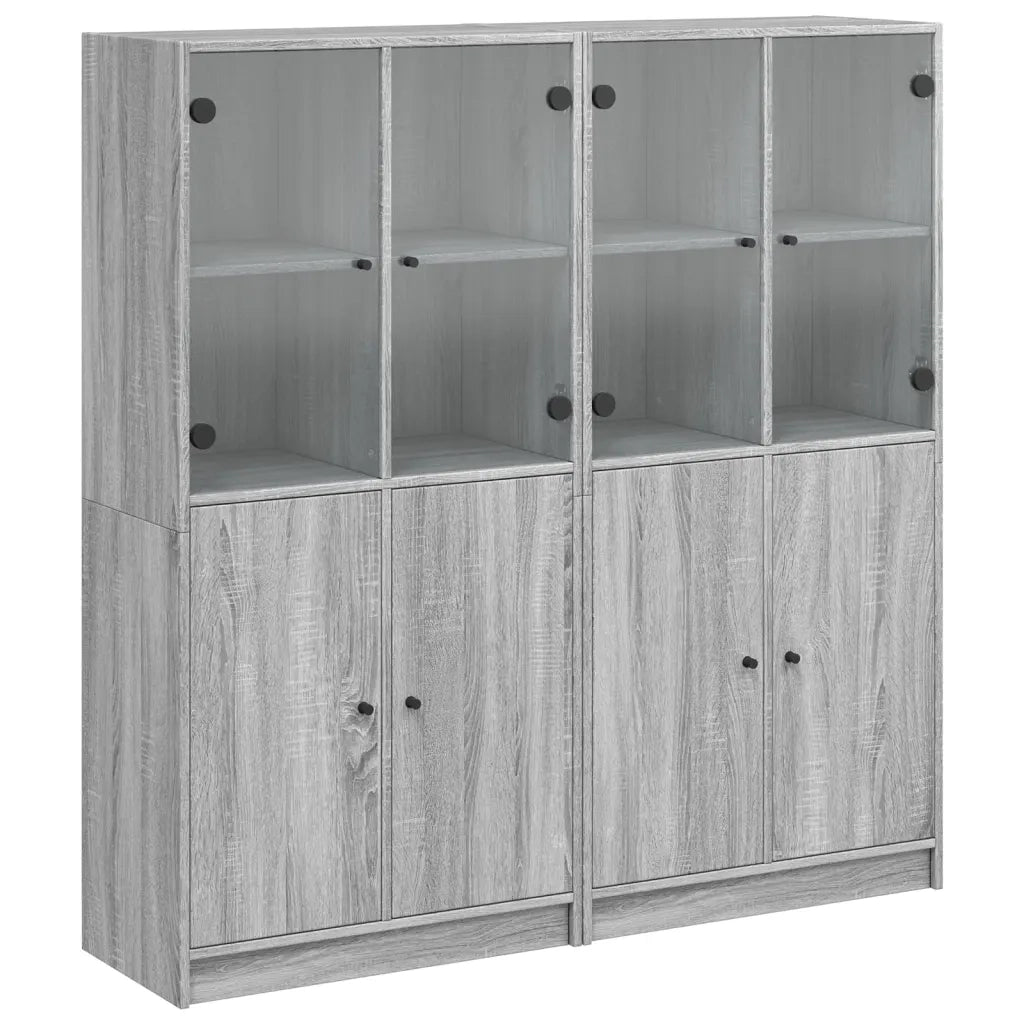 Libreria Ante Grigio Sonoma 136x37x142 cm in Legno Multistrato 3206529