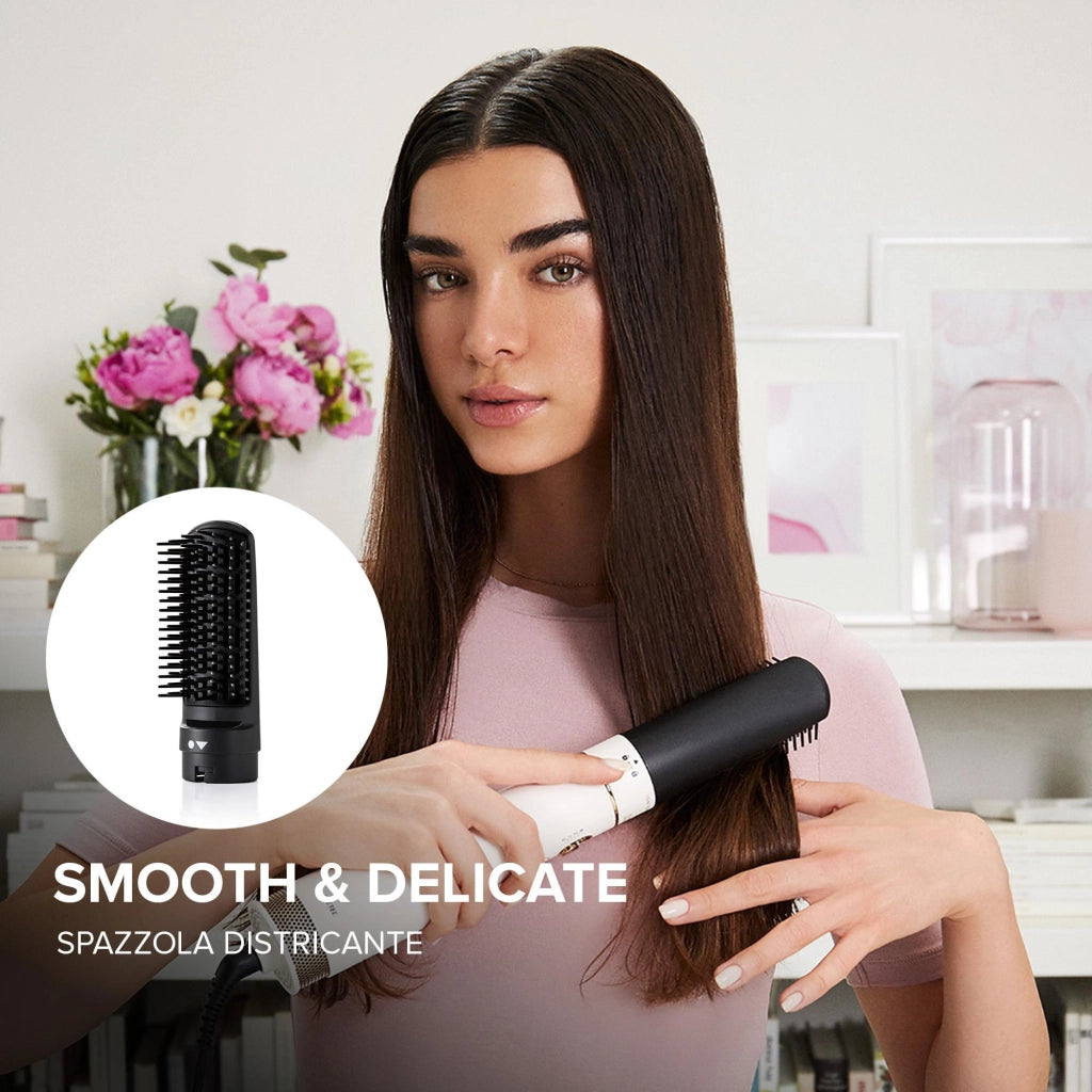 Bellissima Imetec Air Wonder, Spazzola Ad Aria Calda, Tecnologia A Ioni, Spazzole Rivestite In Ceramica E Cheratina, Asciuga, Dona Volume, 8 Accessori, 1000 W