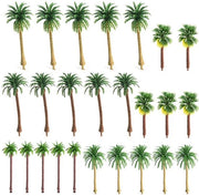 Alberi di Palma 30 pezzi - Alberi in Plastica per Modello - Decorazioni per Paesaggio Miniaturizzato - Flessibili e Sostenibili - Altezza Albero 5-9 cm - Progetto Realistico