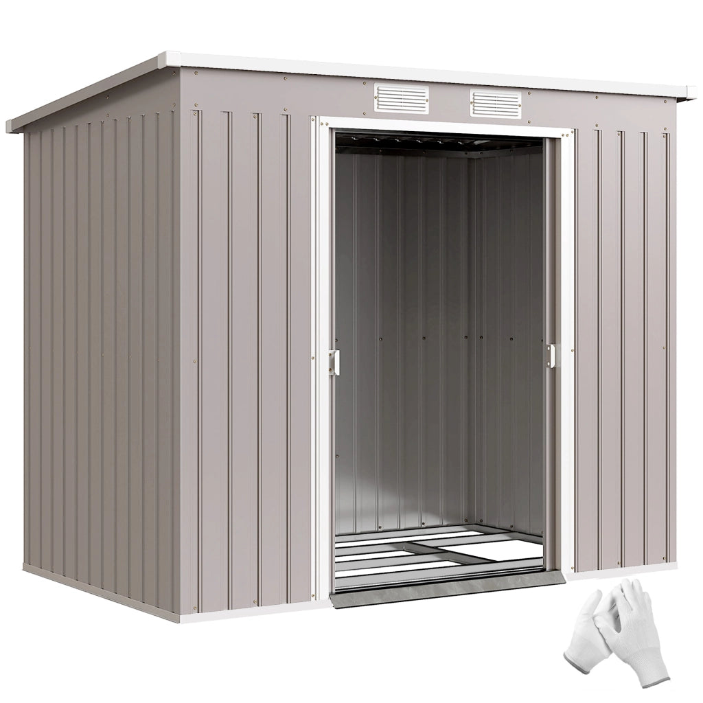 Casetta da Giardino ¨C Zephmum ¨C Grigio Chiaro 213x130x172 cm