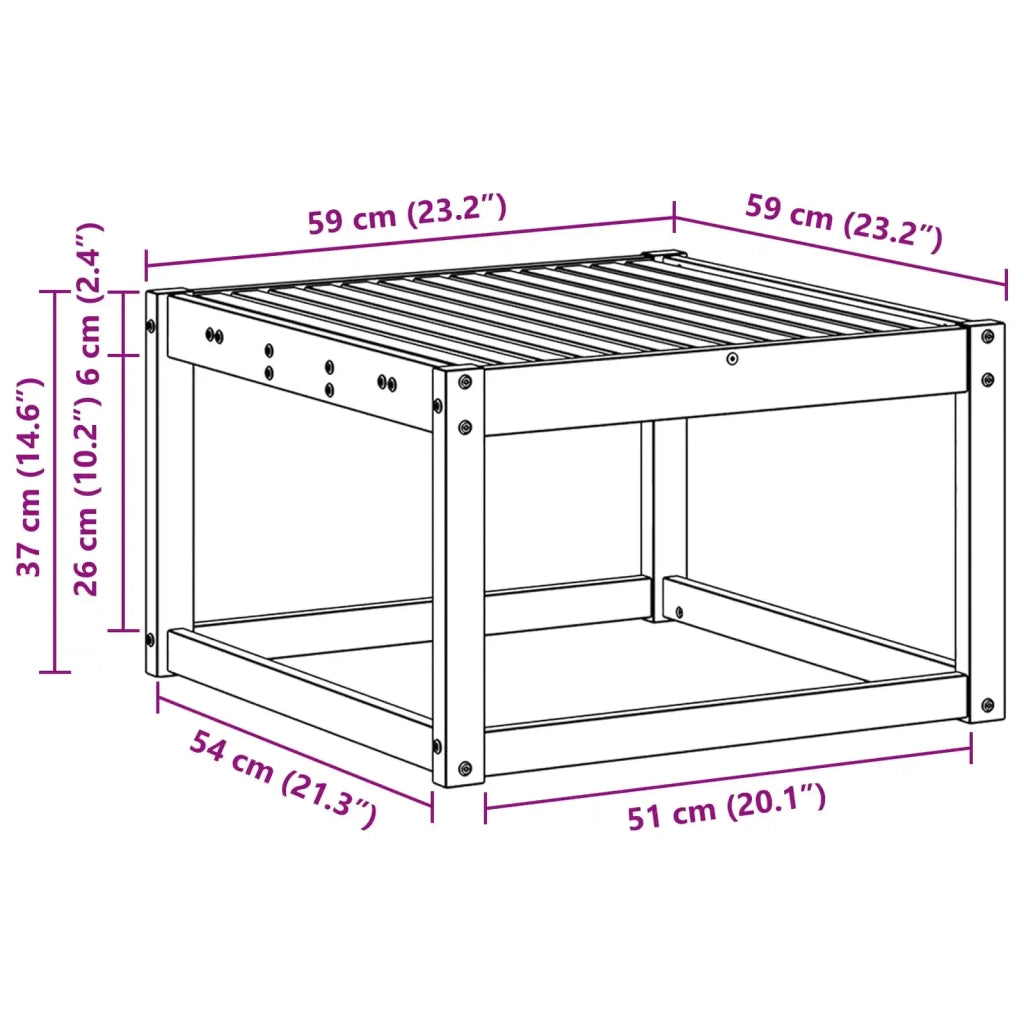 Tavolo da Esterno Legno di Acacia Massello Naturale CFW6960793