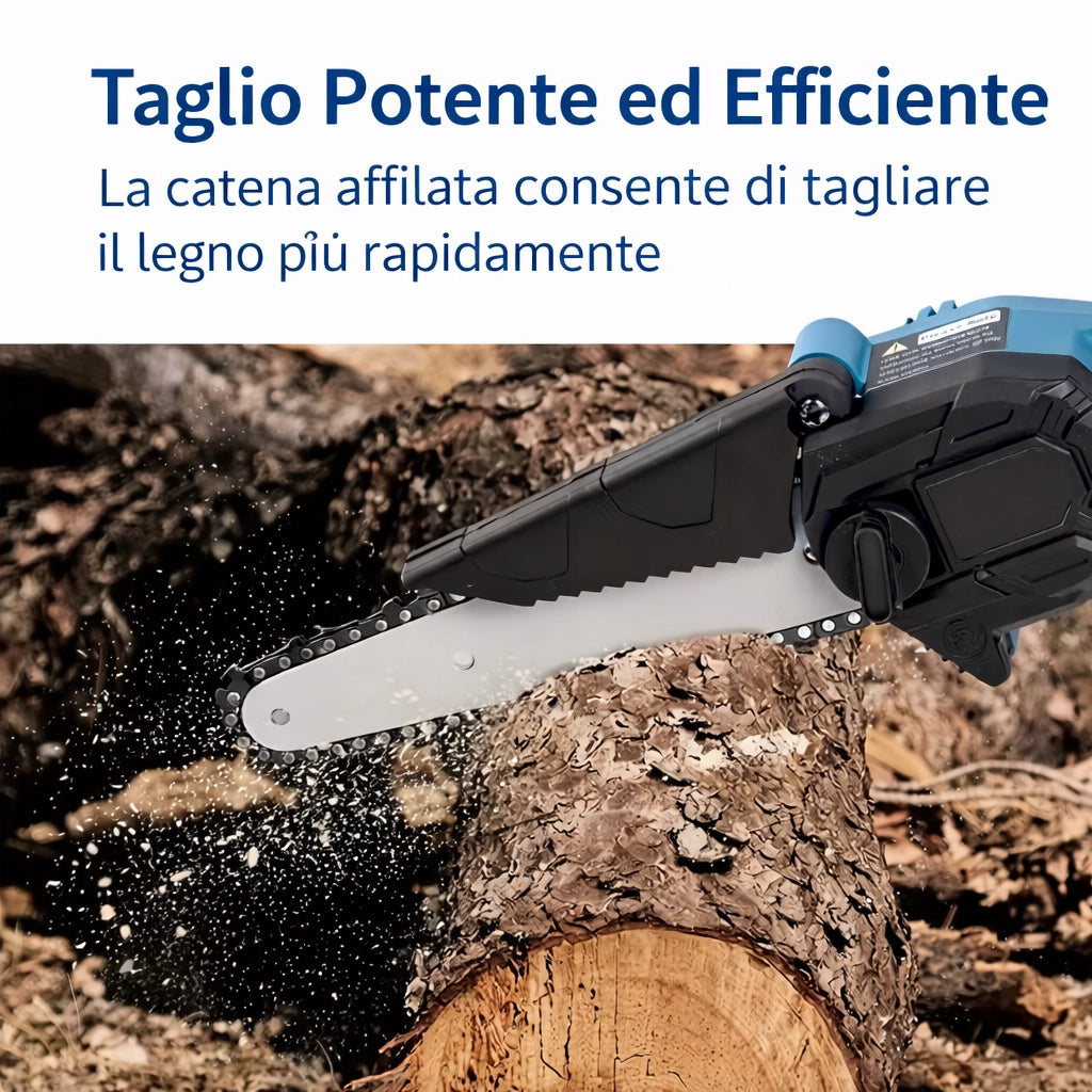 Kit 2 Catena 10" Ricambio + Barra 10 Pollici Per Mini Motosega a Batteria 07836
