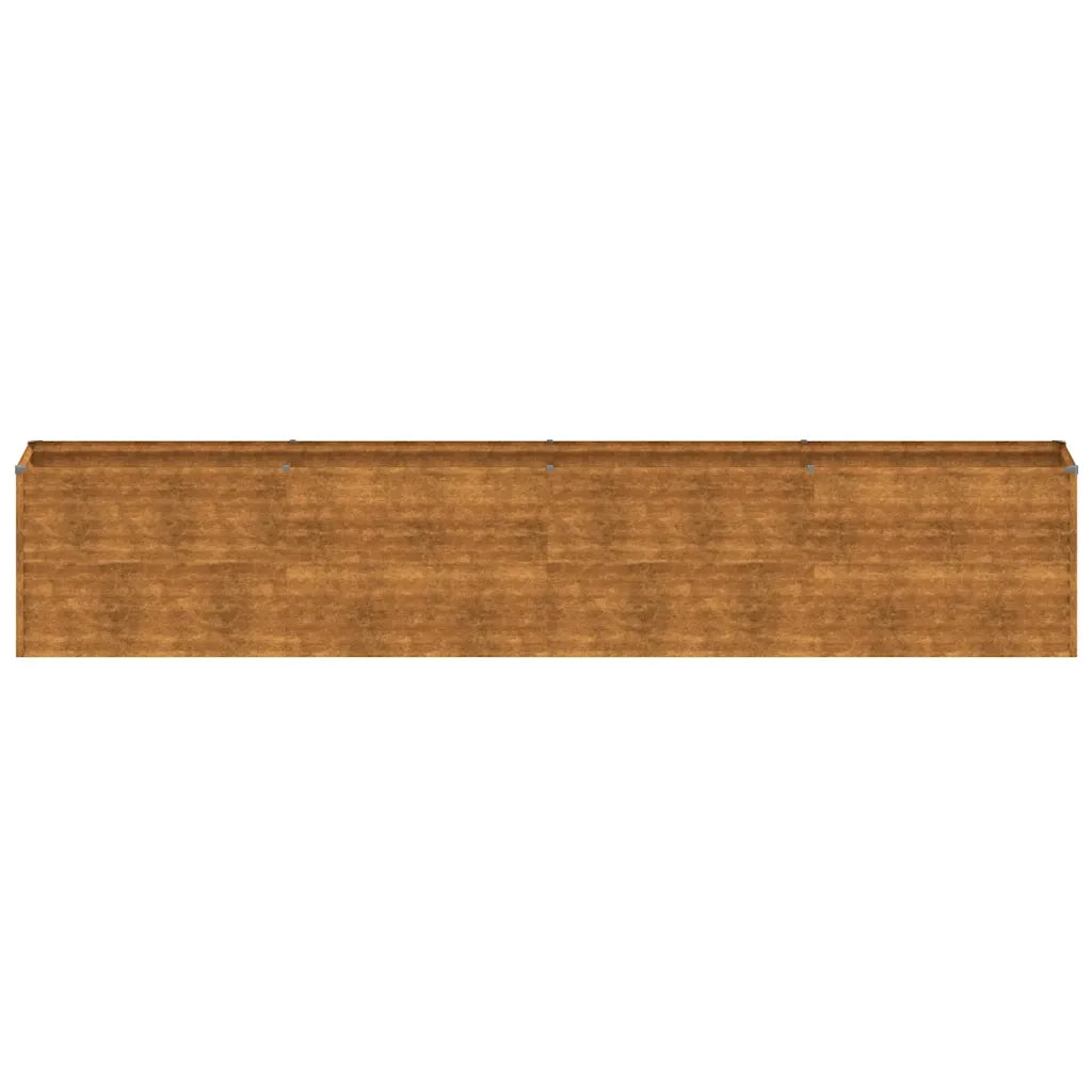 Letto rialzato da giardino 385x50x69 cm in acciaio Corten 151987