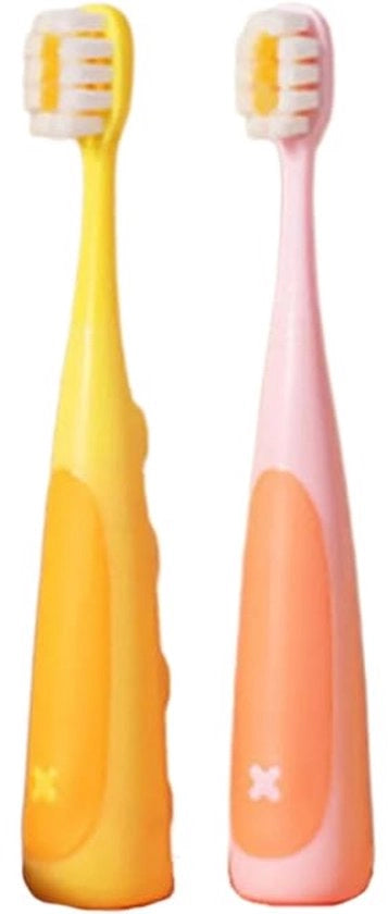 Set da denti per bambini 2 pezzi con setole in nylon morbidi, morbido per la gengiva, adatto per bambini dai 6 ai 12 anni