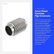Sistema di scarico flessibile universale - forma di passo universale - in acciaio inossidabile - isolamento antivibrazione - riduzione del rumore - diametro del tubo 38mm - sistema di scarico flessibile