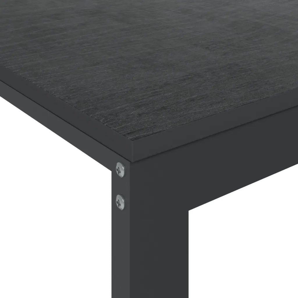 Scrivania per Computer Nera 110x60x73 cm in Legno Multistrato 30196