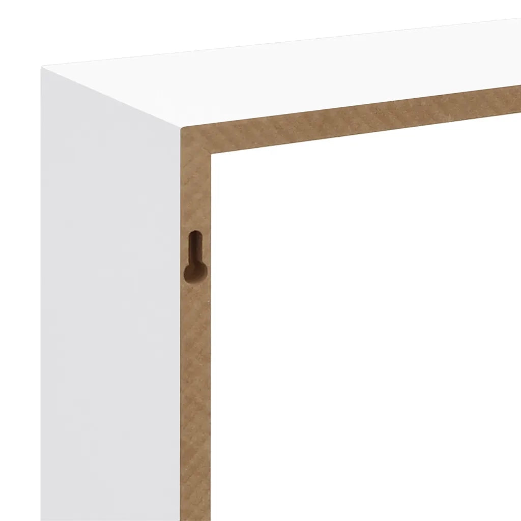 Mensole a Cubo da Parete 3 pz Bianche in MDF 323949
